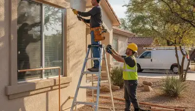 Plumber repairing a pipe in El Paso, TX for fast plumbing repair service