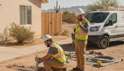 Plumber repairing a sink in El Paso, TX for professional plumbing service