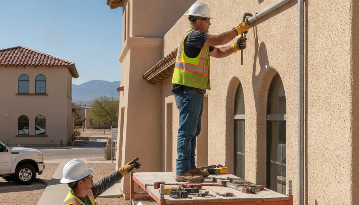 Plumber repairing a sink leak in El Paso, TX for prompt plumbing service