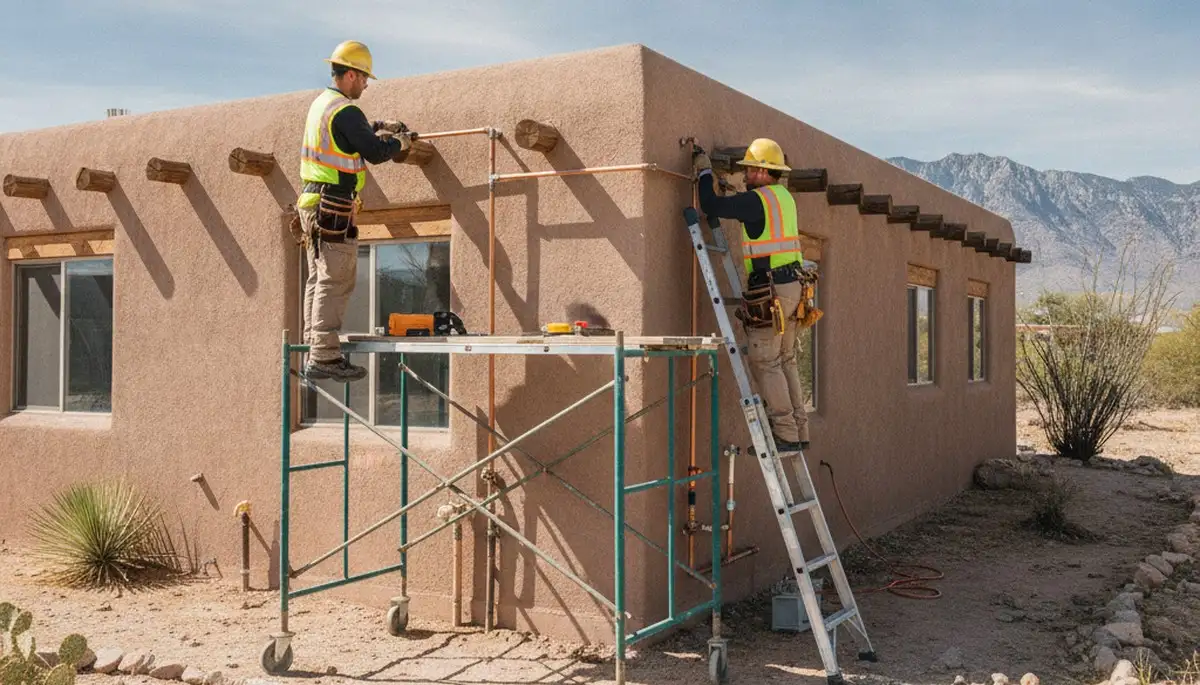 Plumber repairing pipes in El Paso, TX for residential plumbing service