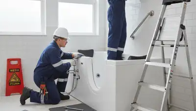 Walk-in tub installation by El Paso, TX plumbers for safe, comfortable bathing
